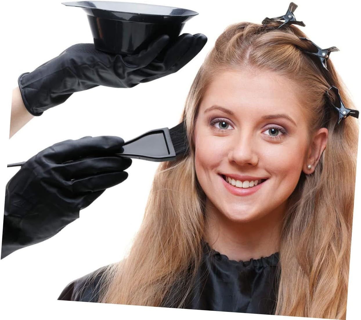 Professional Hair Dye Bowl Set 21Pcs Kit Gloves Ear Covers Hair Coloring Tools Comb Brush Easy Diy