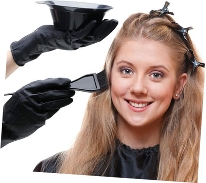 Professional Hair Dye Bowl Set 21Pcs Kit Gloves Ear Covers Hair Coloring Tools Comb Brush Easy Diy